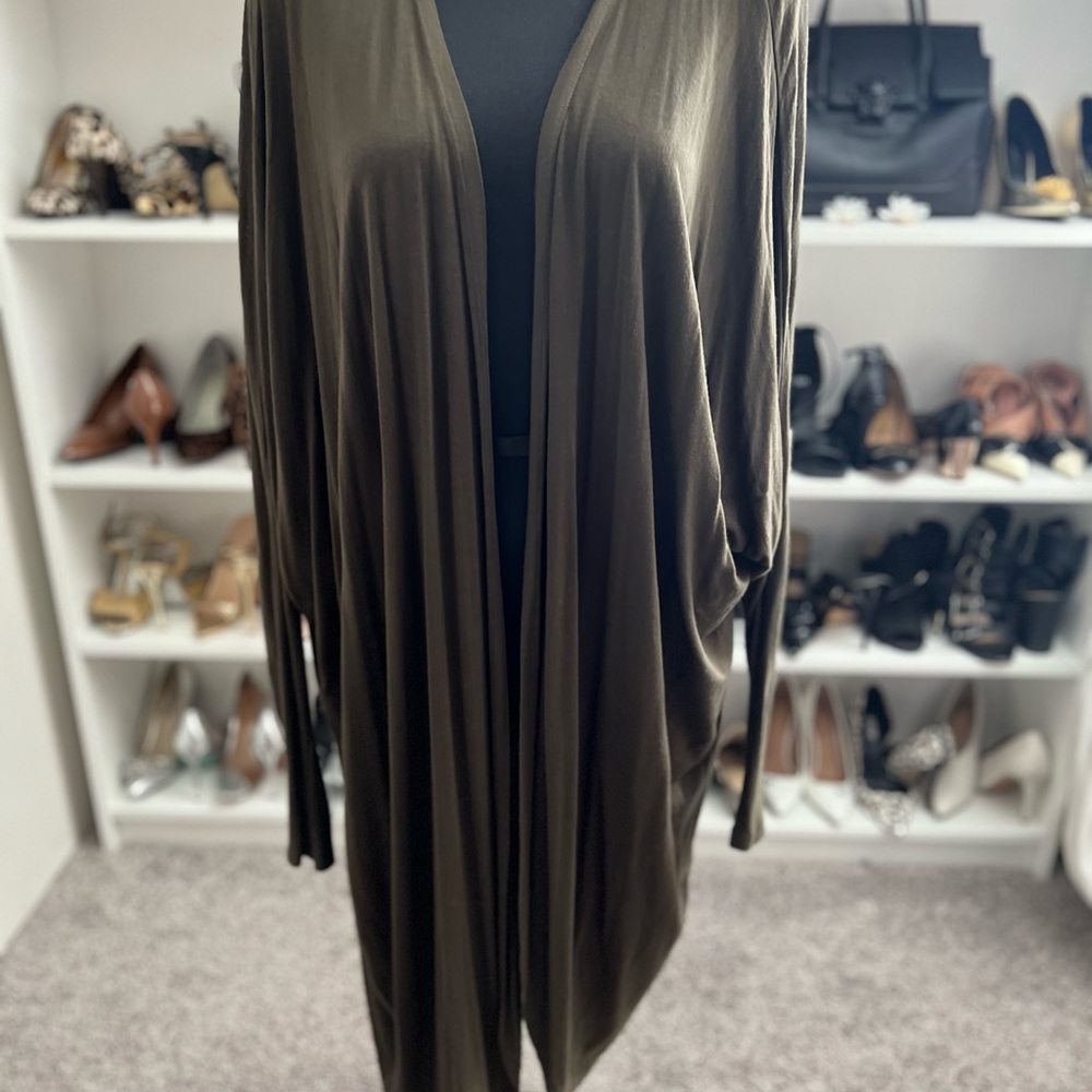 Forever21 Olive Green Long Cardigan / Size XL
